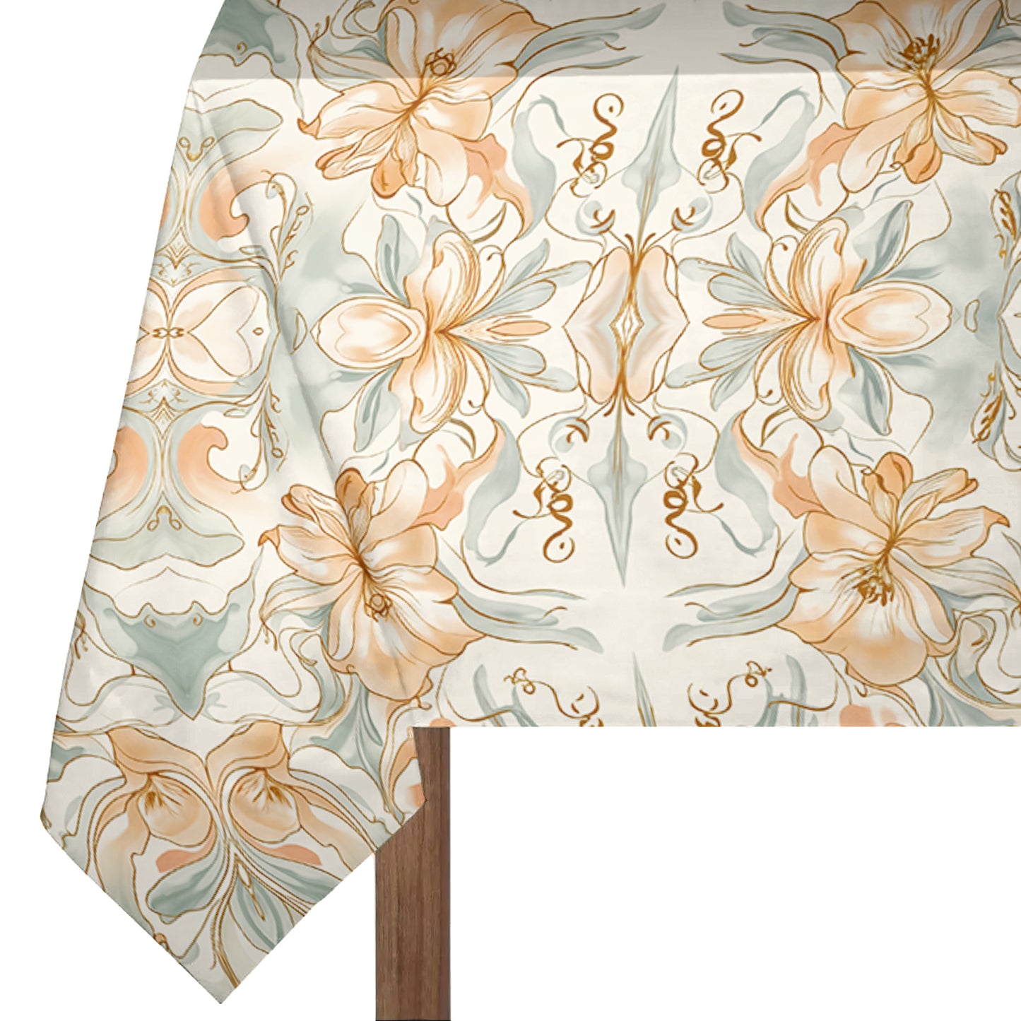Lilies On Cream Rectangle Tablecloth