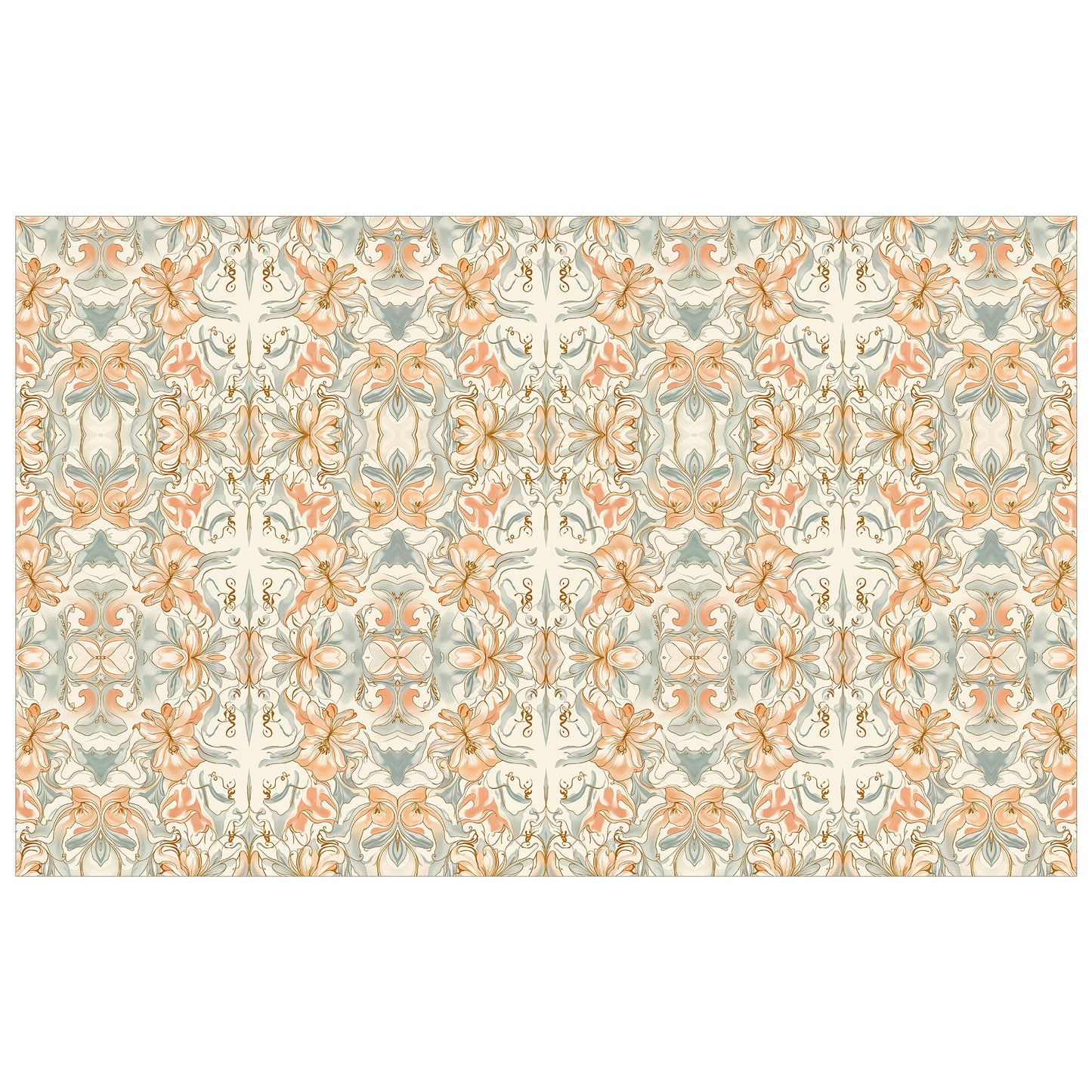 Lilies On Cream Rectangle Tablecloth