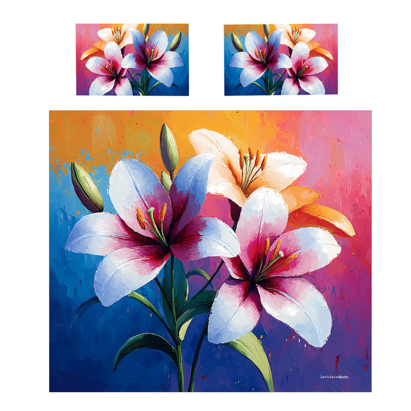 Lilly Flowers Duvet Cover Set by Wikus Schalkwyk