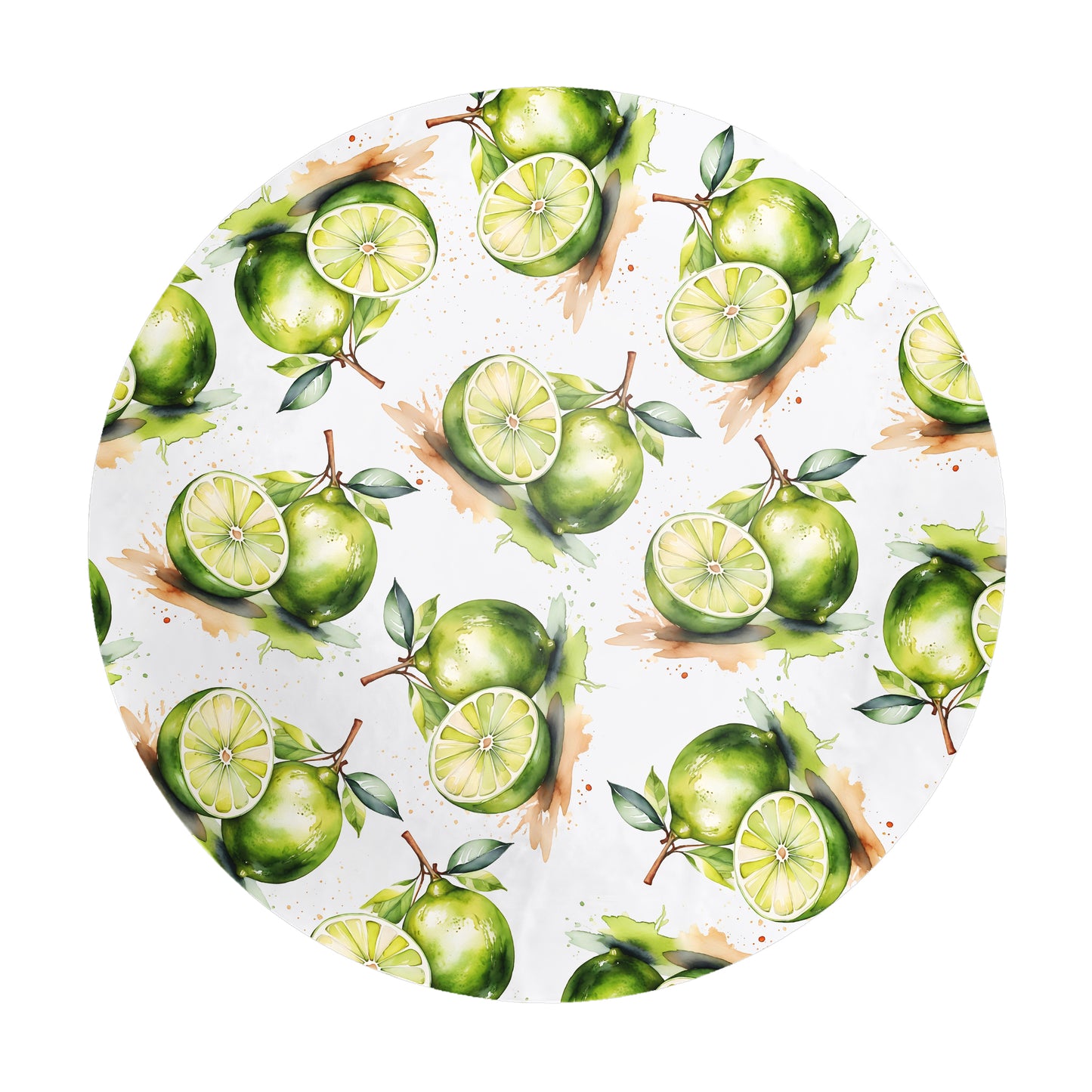 Lime Round Tablecloth by Mark van Vuuren