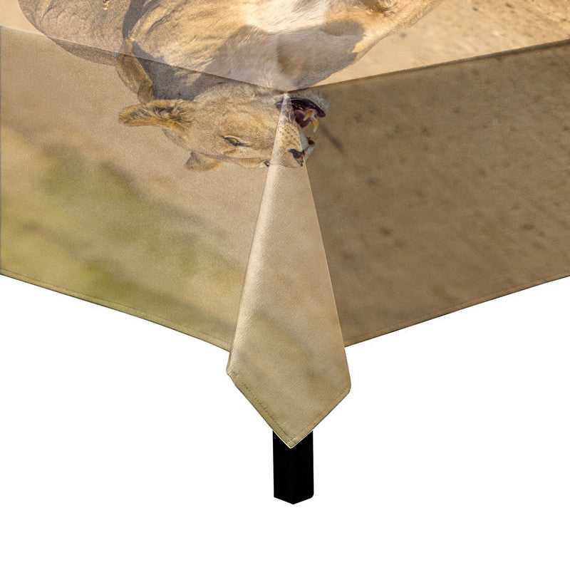 Lion Cub Square Tablecloth by Fanie Heymans