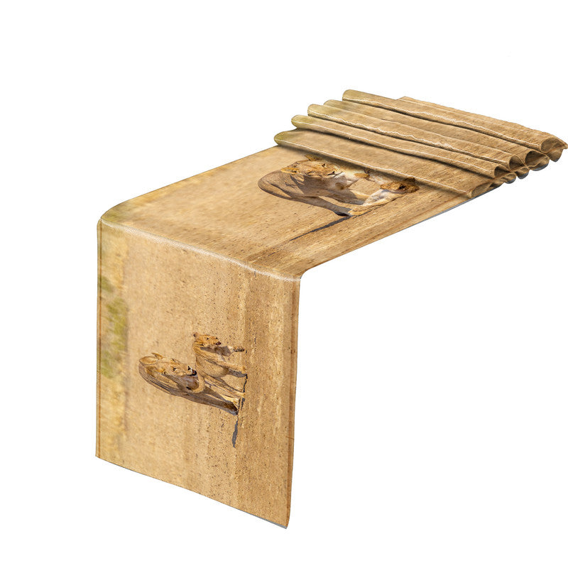 Lion Cub Table Runner by Fanie Heymans