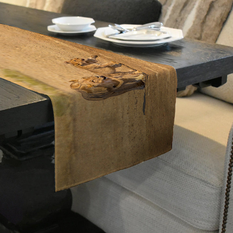Lion Cub Table Runner by Fanie Heymans