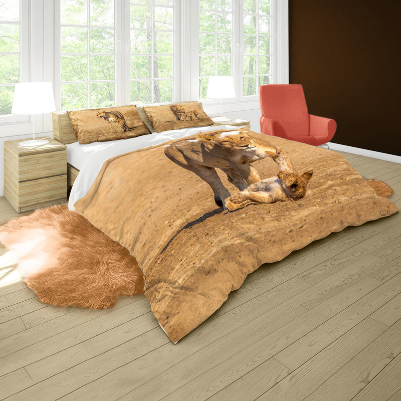 Lion Cubs Duvet Cover Set by Fanie Heymans