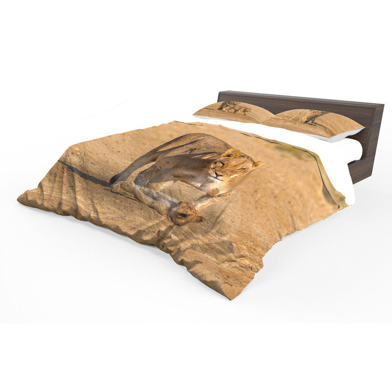 Lion Cubs Duvet Cover Set by Fanie Heymans