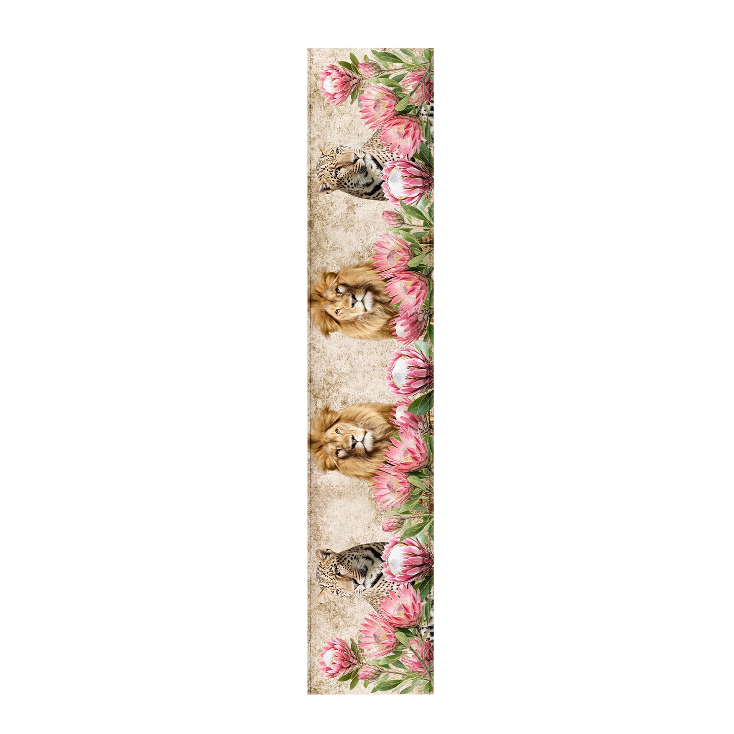 Lion & Leopard Protea Throne Table Runner