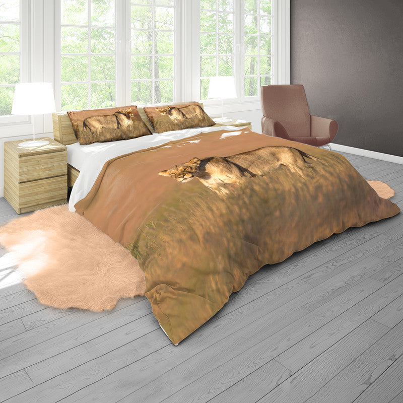Lioness Kgalagadi Duvet Cover Set by Fanie Heymans