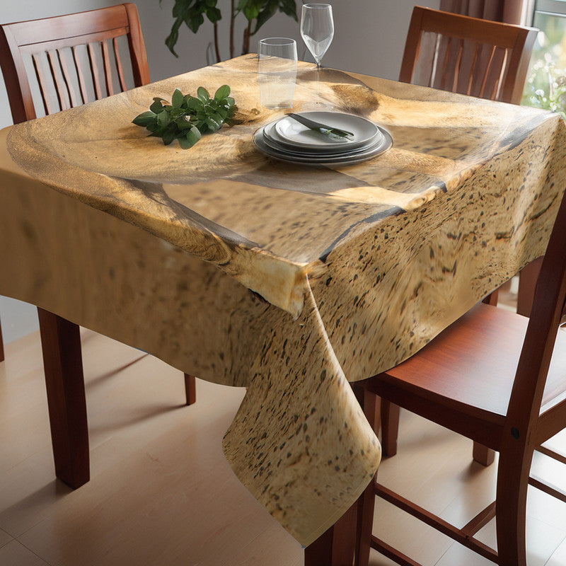 Lioness Strolling in Nossob Riverbed Square Tablecloth By Fanie Heymans