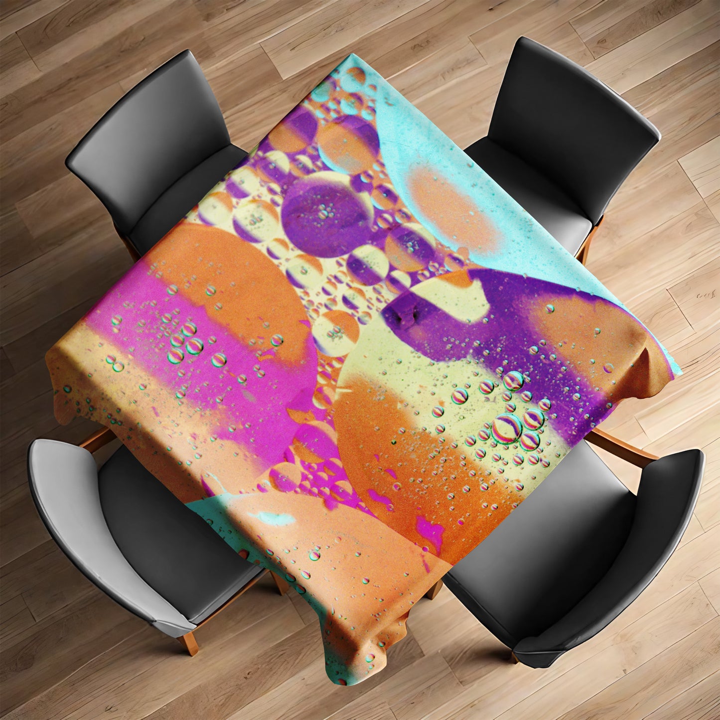 Liquid Oil Mixed Color Square Tablecloth
