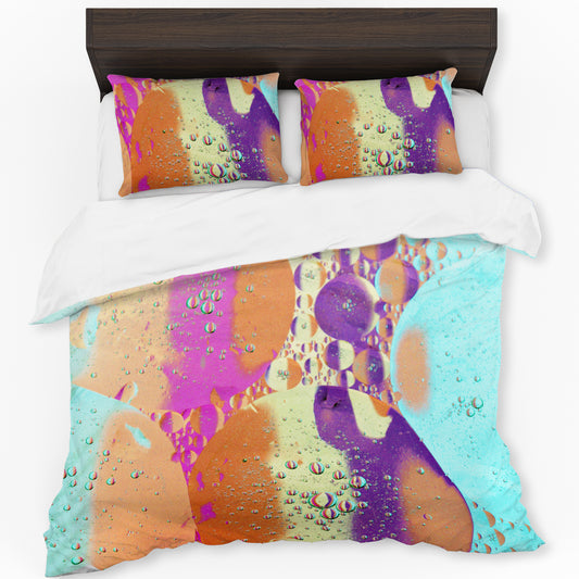 Liquid Oil Mixed Color Whispers Duvet Cover Set