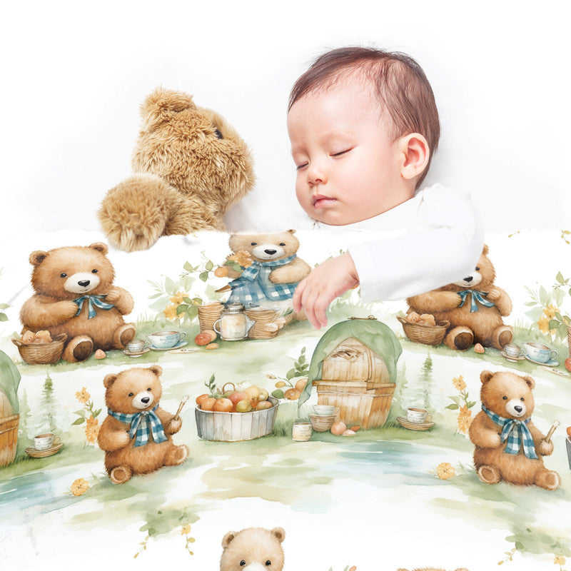 Little Bear Family Minky Blanket