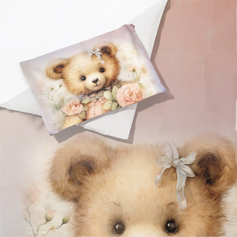 Little Floral Teddy Cot Set
