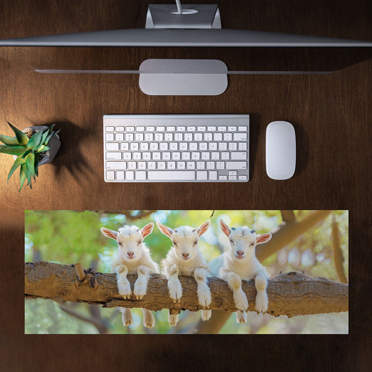 Goat Kids Large Desk Pad