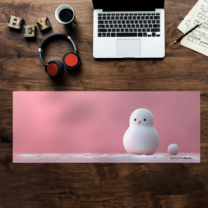Little Snowman Desk Pad by Wikus Schalkwyk