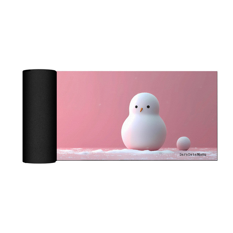 Little Snowman Desk Pad by Wikus Schalkwyk
