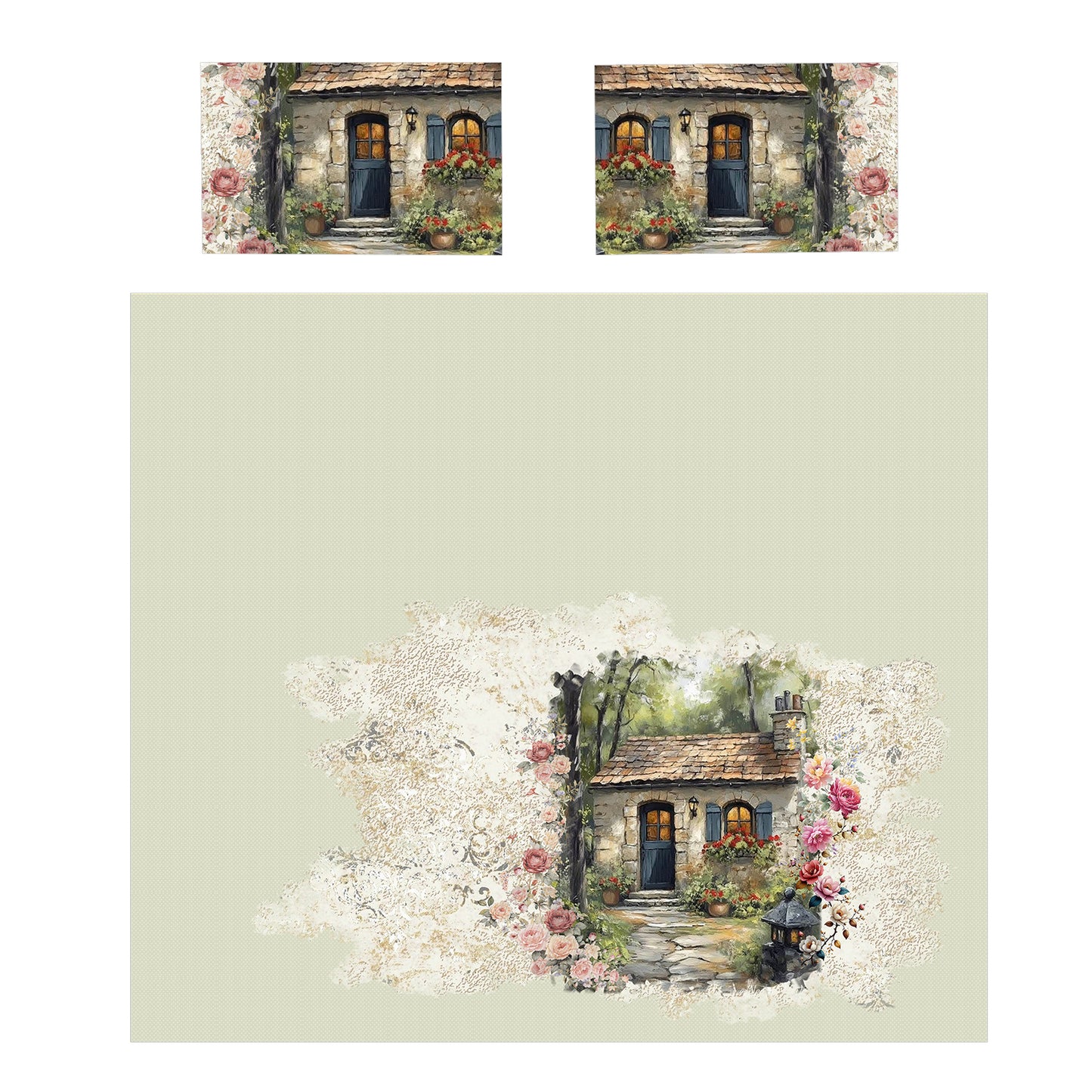 Little House in the Woods Duvet Cover Set