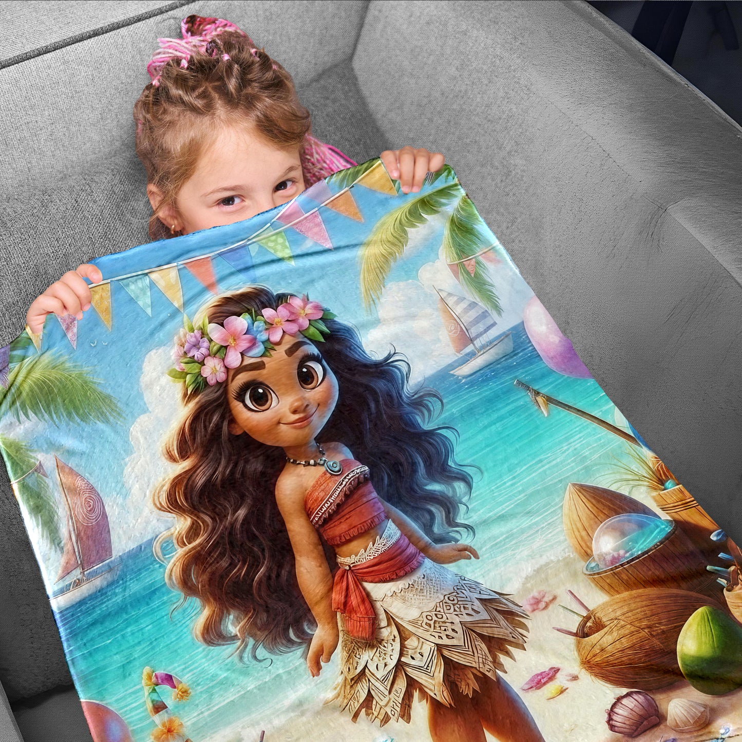 Living on an Island Toddler Fleece Blanket