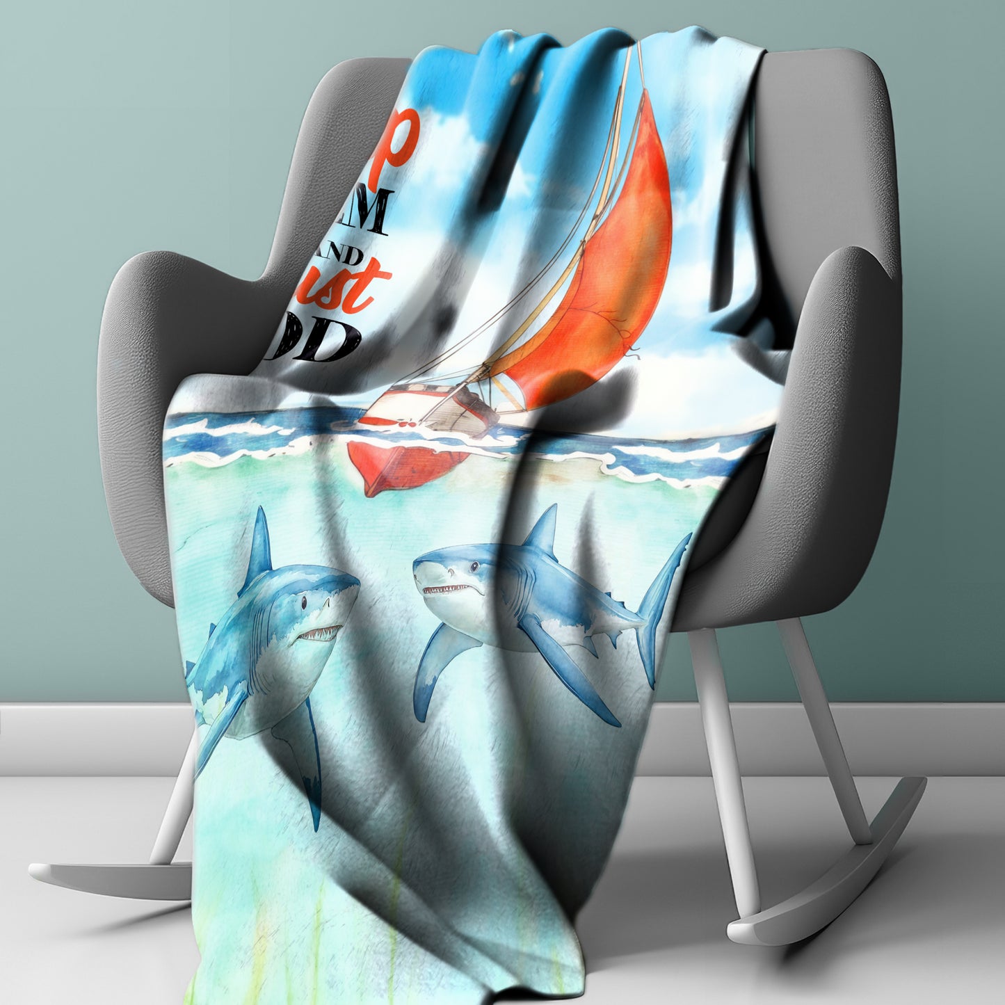 Lost At Sea Light Weight Fleece Blanket