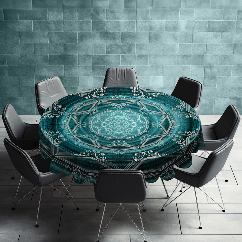 Lotus Mandala Round Tablecloth