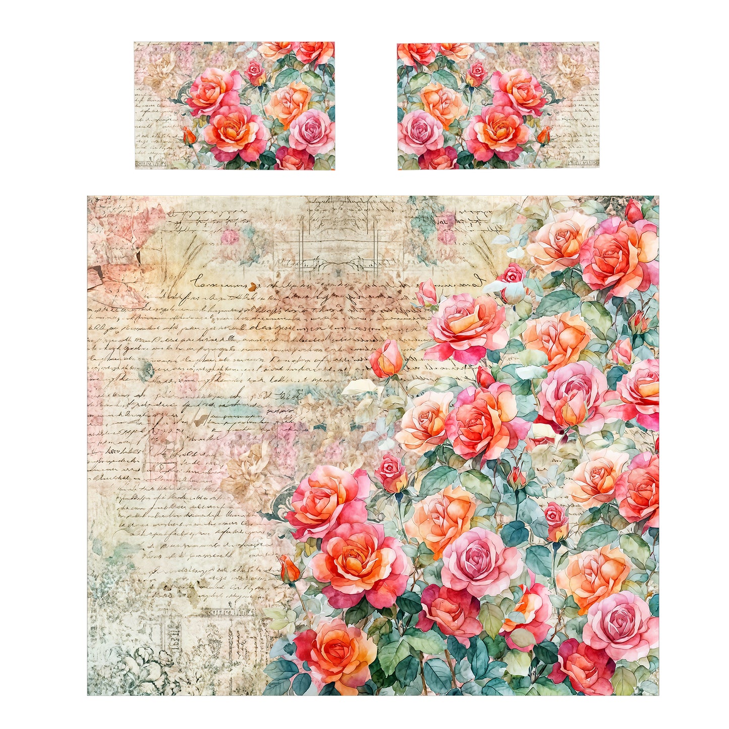 Love Notes Roses Duvet Cover Set