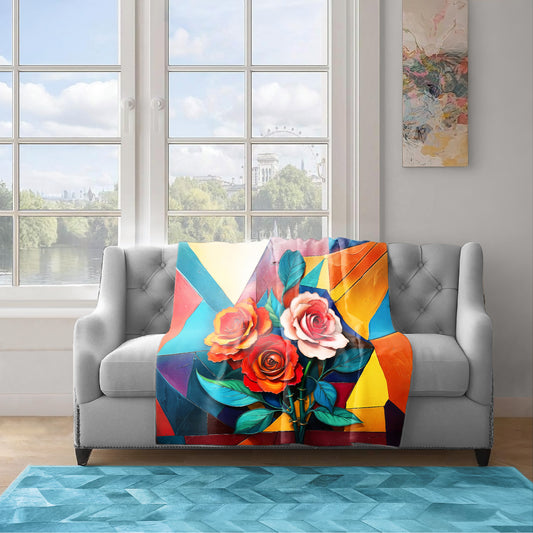 Love Of Roses Light Weight Fleece Blanket