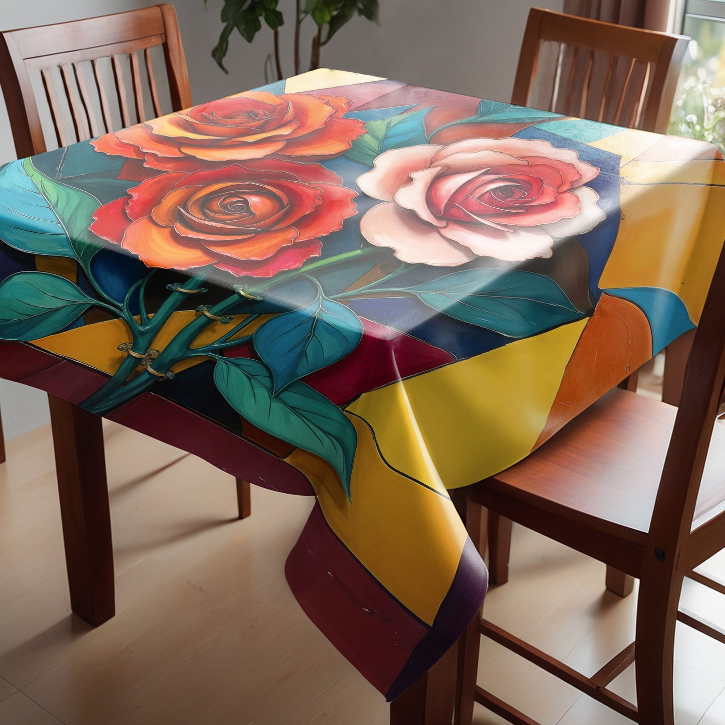 Love Of Roses Square Tablecloth