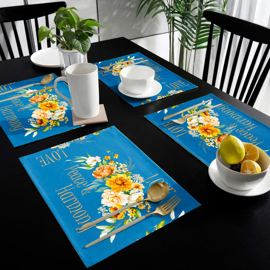 Love Peace & Harmony Placemats Mark van Vuuren