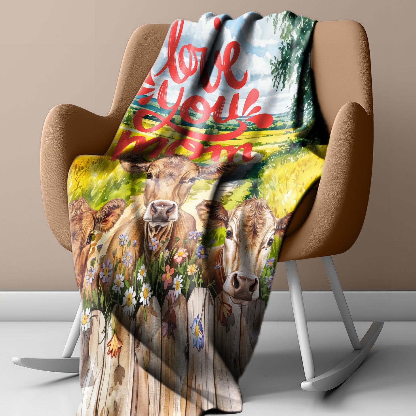 Love You Mom Light Weight Fleece Blanket