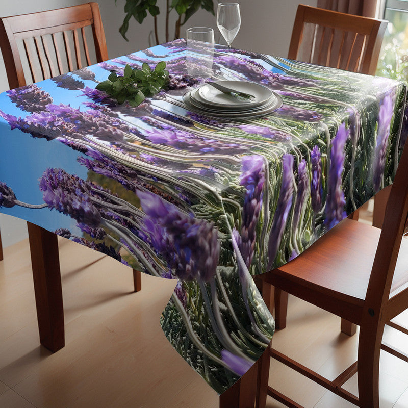 Lovely Lavenders Square Tablecloth by Annette Heymans