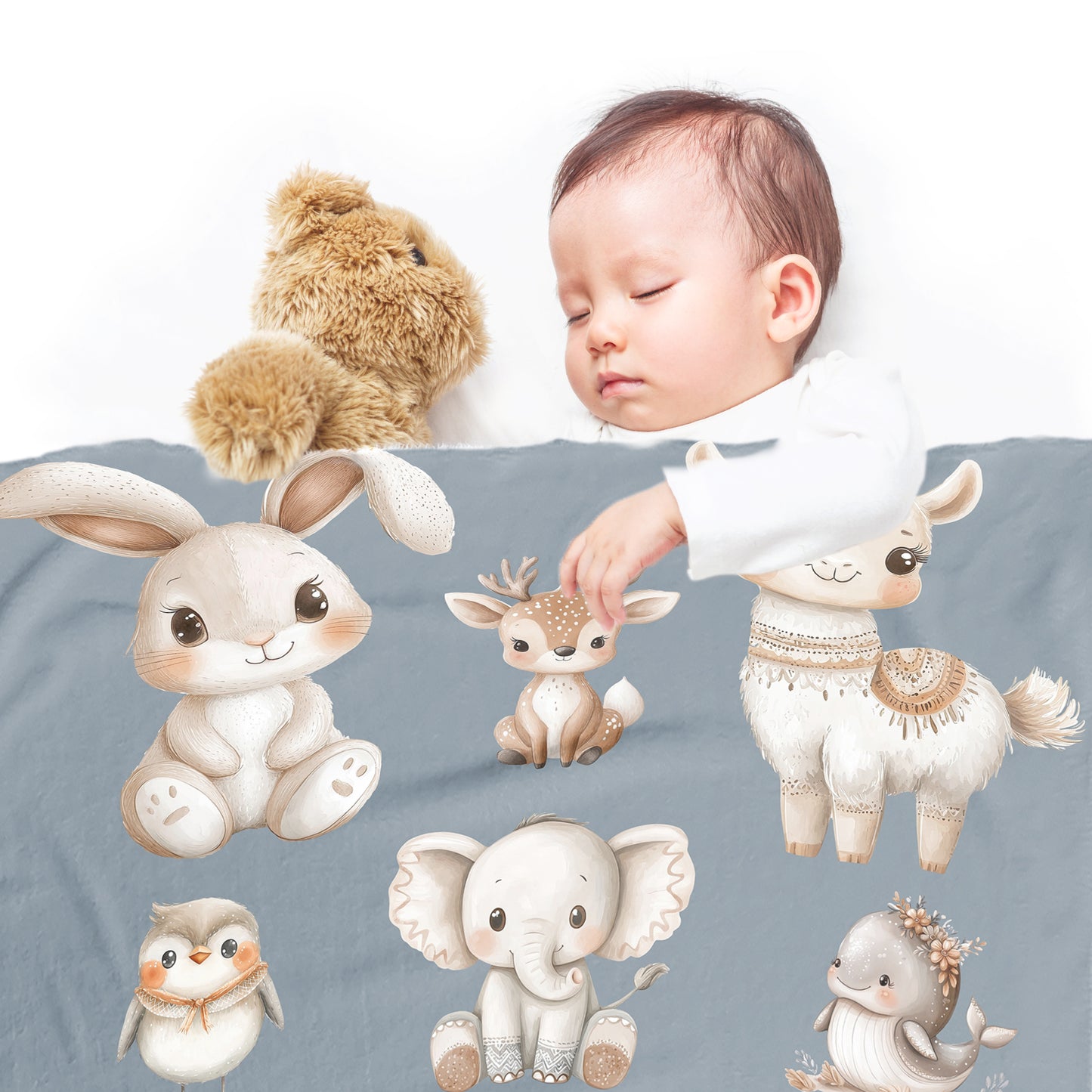 Loving Animals Baby Fleece Blanket by Mark van Vuuren