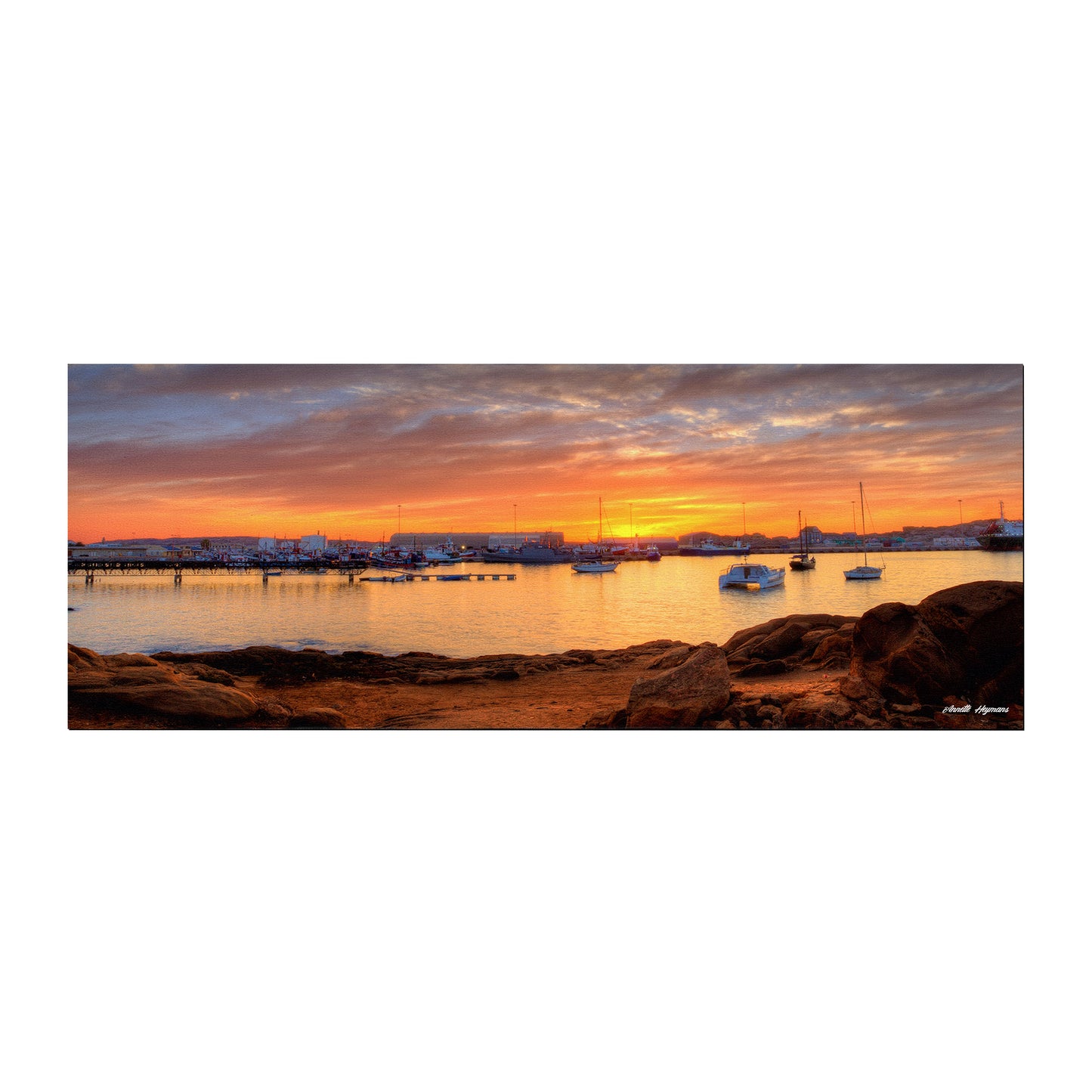 Luderitz Harbour Desk Pad by Annette Heymans