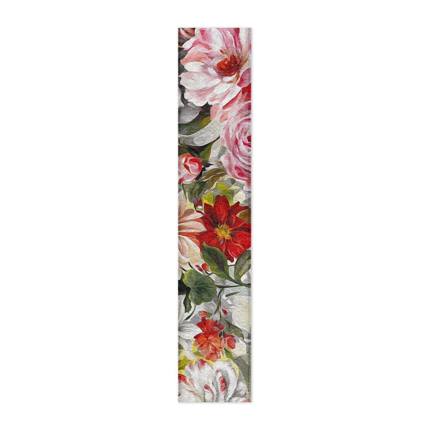 Abstract Red and Pink Floral Pattern Table Runner By Mark van Vuuren