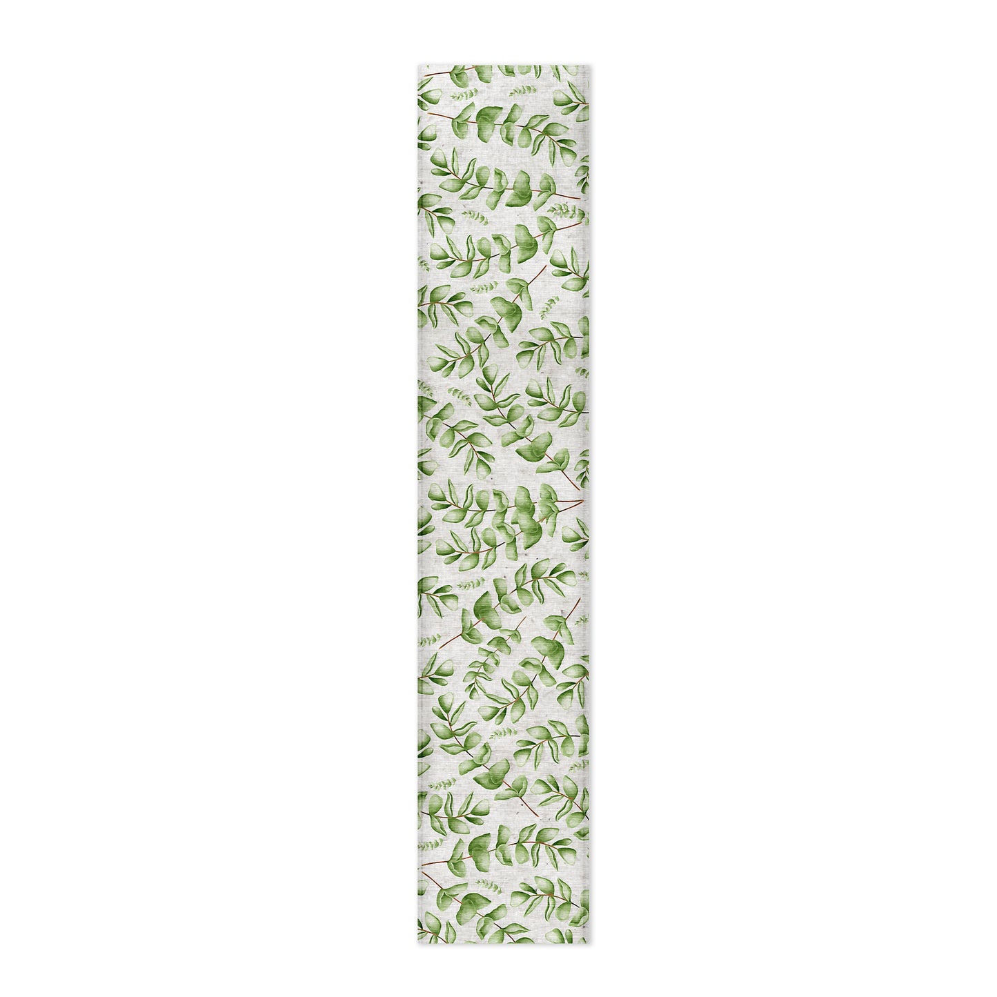 Beautiful Painted Green Leaves Table Runner By Mark van Vuuren