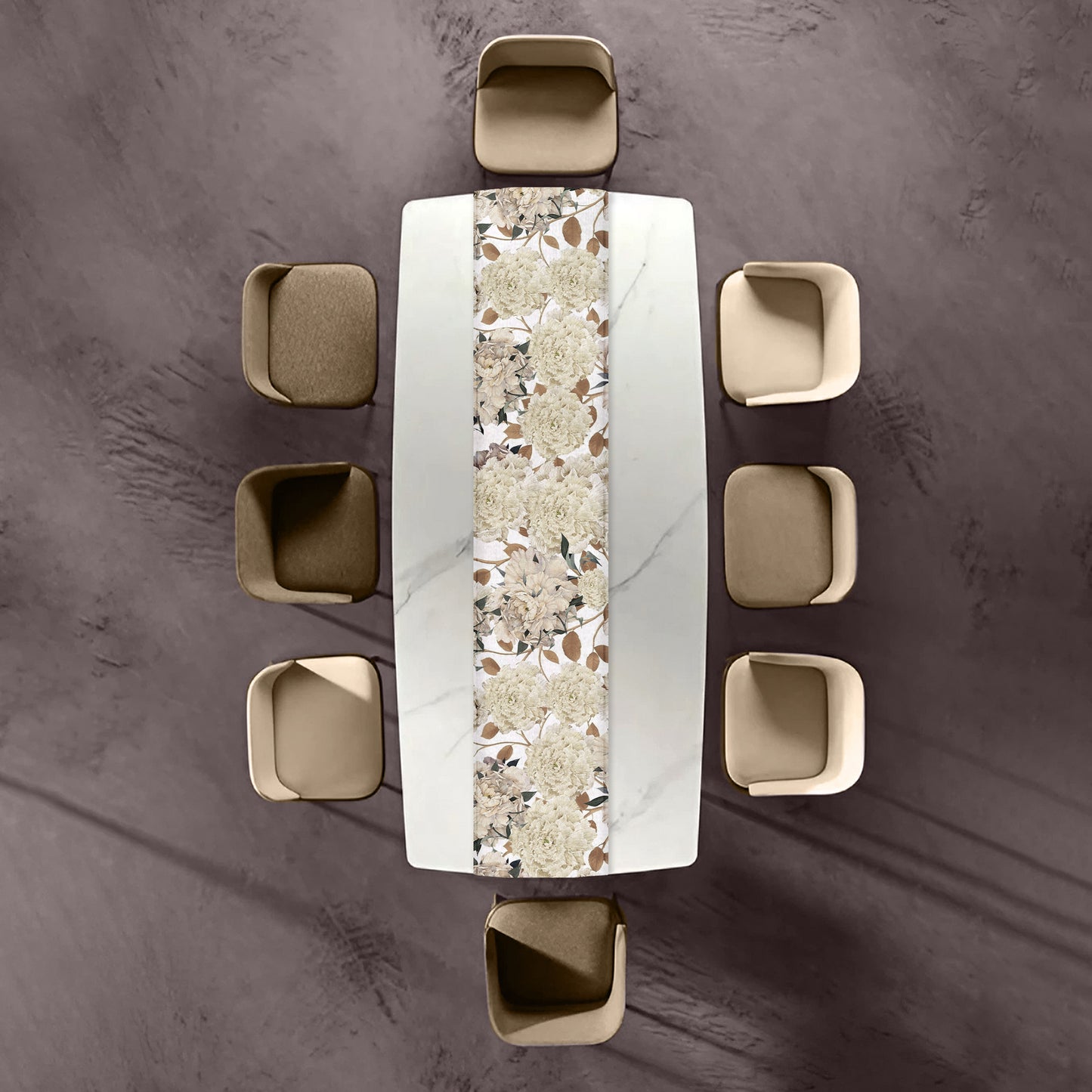 Beige Blossoms Table Runner By Mark van Vuuren