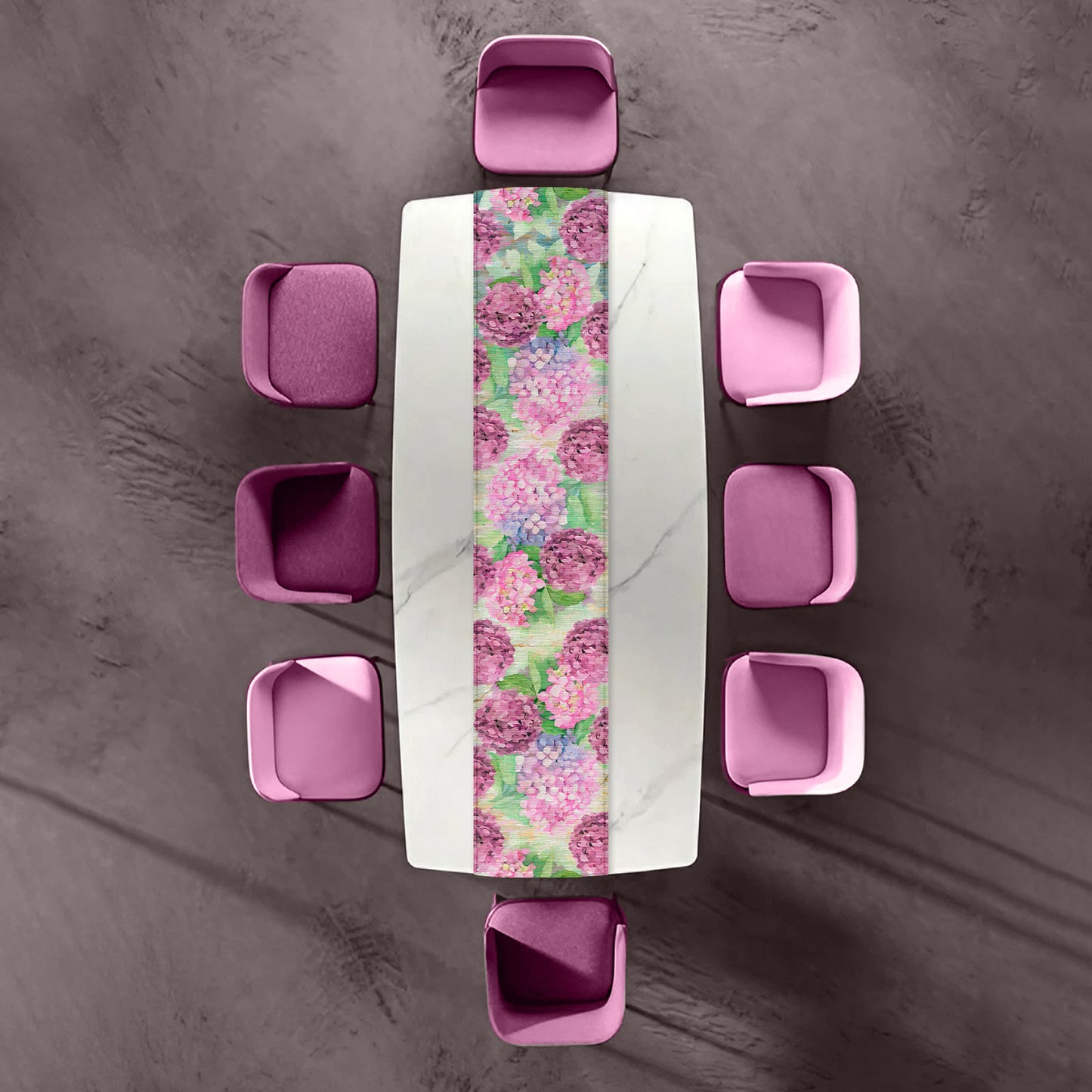 Clump of Pink Flowers Table Runner By Mark van Vuuren