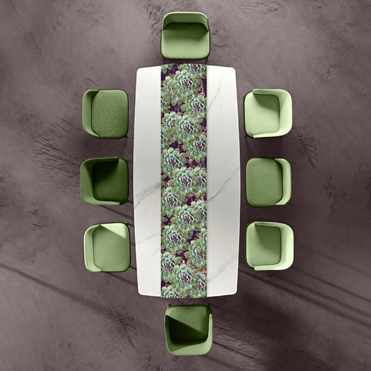 Green Succulents Table Runner By Mark van Vuuren