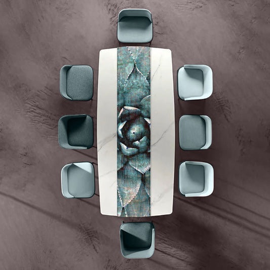 Rustic Blue Succulent Table Runner By Mark van Vuuren