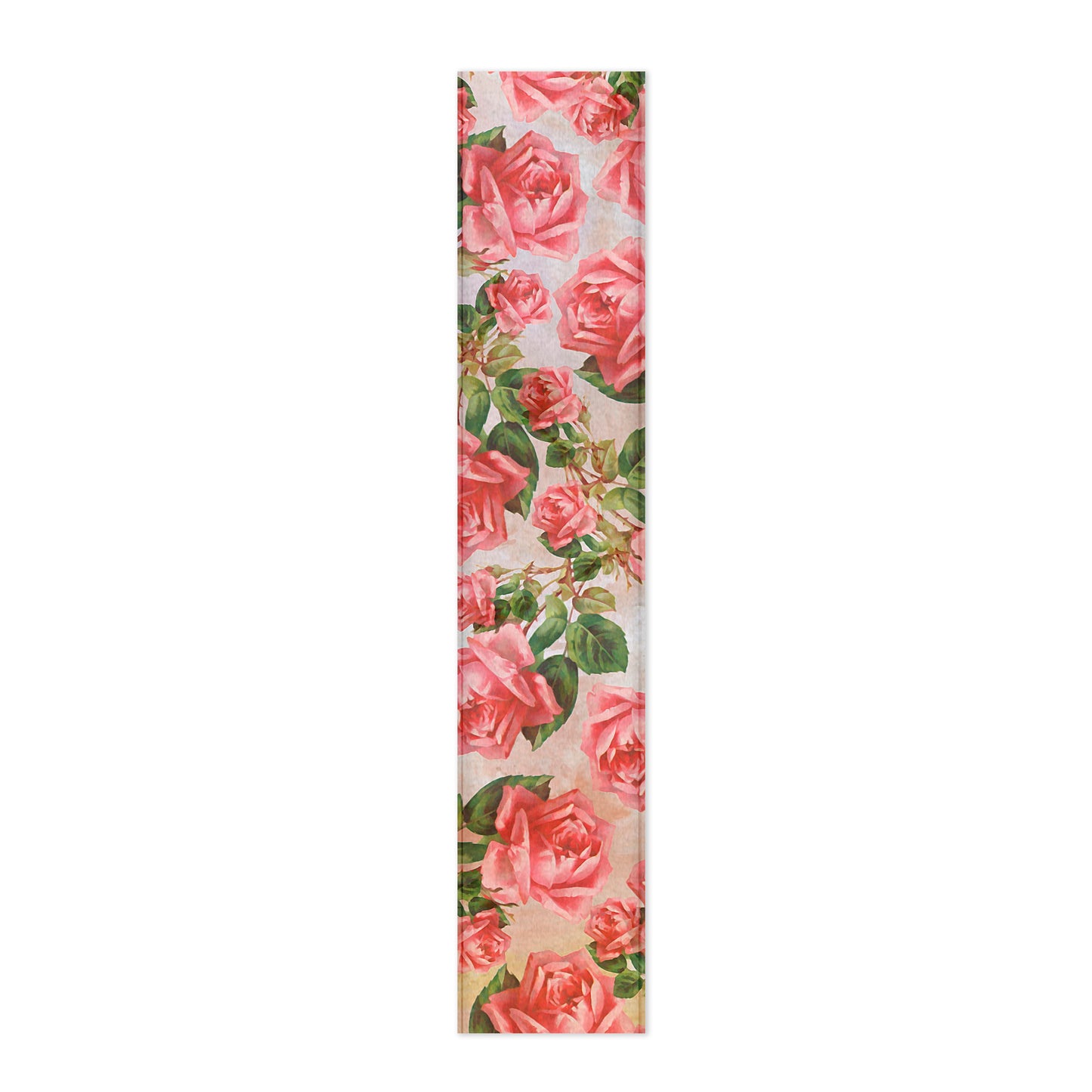 Square Pattern Painted Flowers Table Runner By Mark Van Vuuren