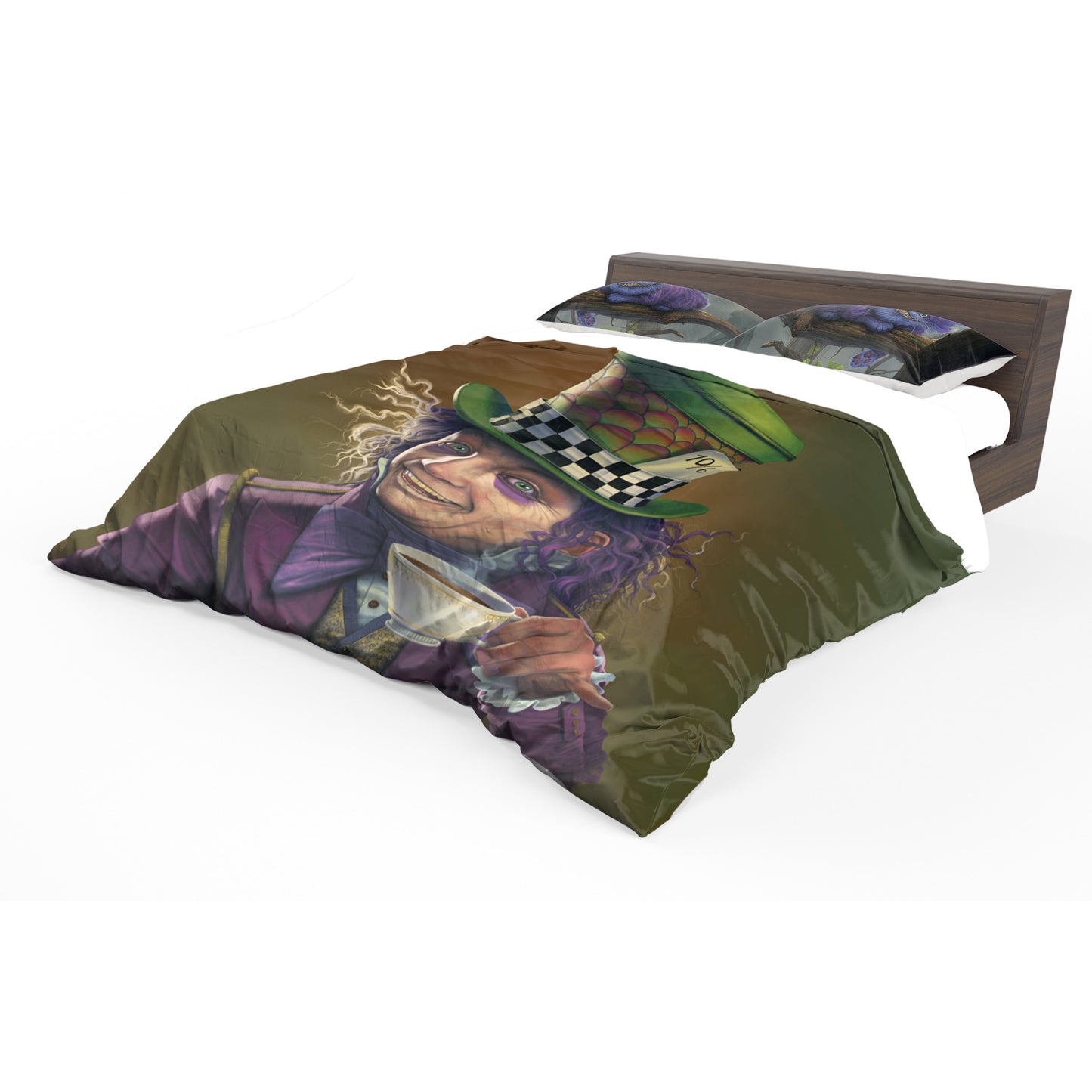 Mad Hatter & Cheshire Cat Duvet Cover Set By Vincent Hie