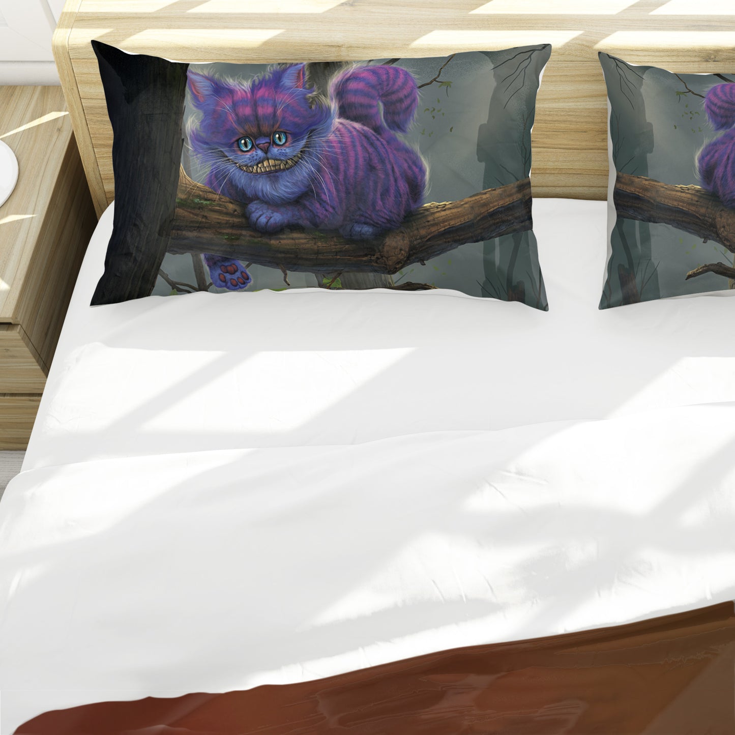 Mad Hatter & Cheshire Cat Duvet Cover Set By Vincent Hie