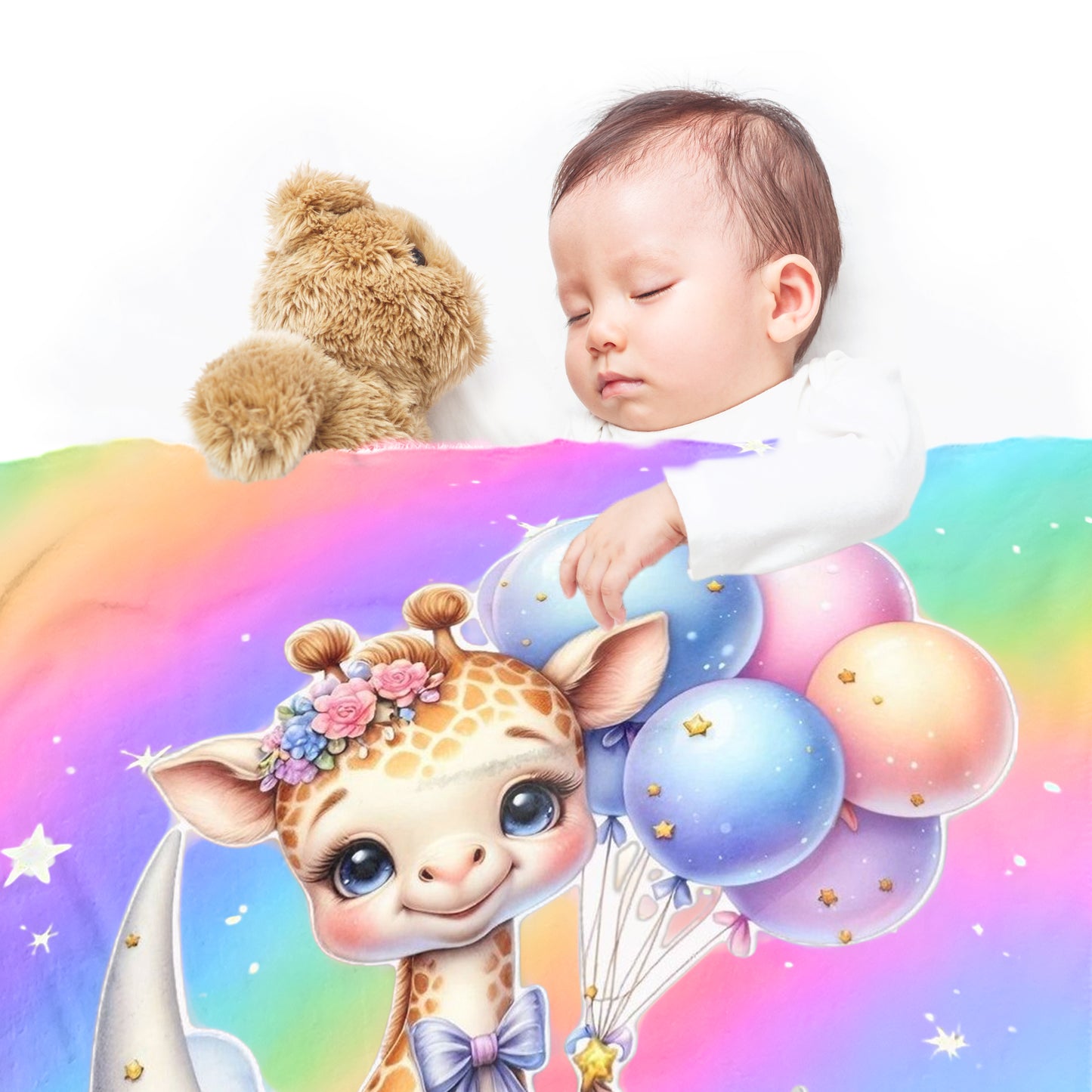 Magical Baby Giraffe Minky Blanket