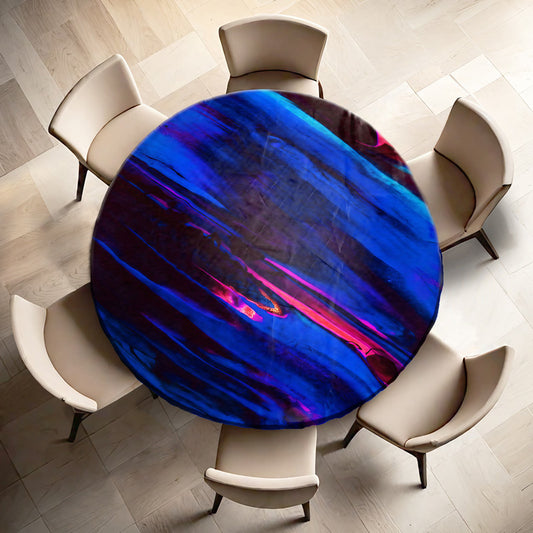 Magma Flow Round Tablecloth