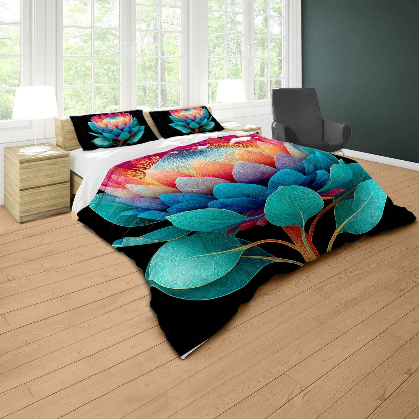 Majestic Protea Duvet Cover Set by Wikus Schalkwyk