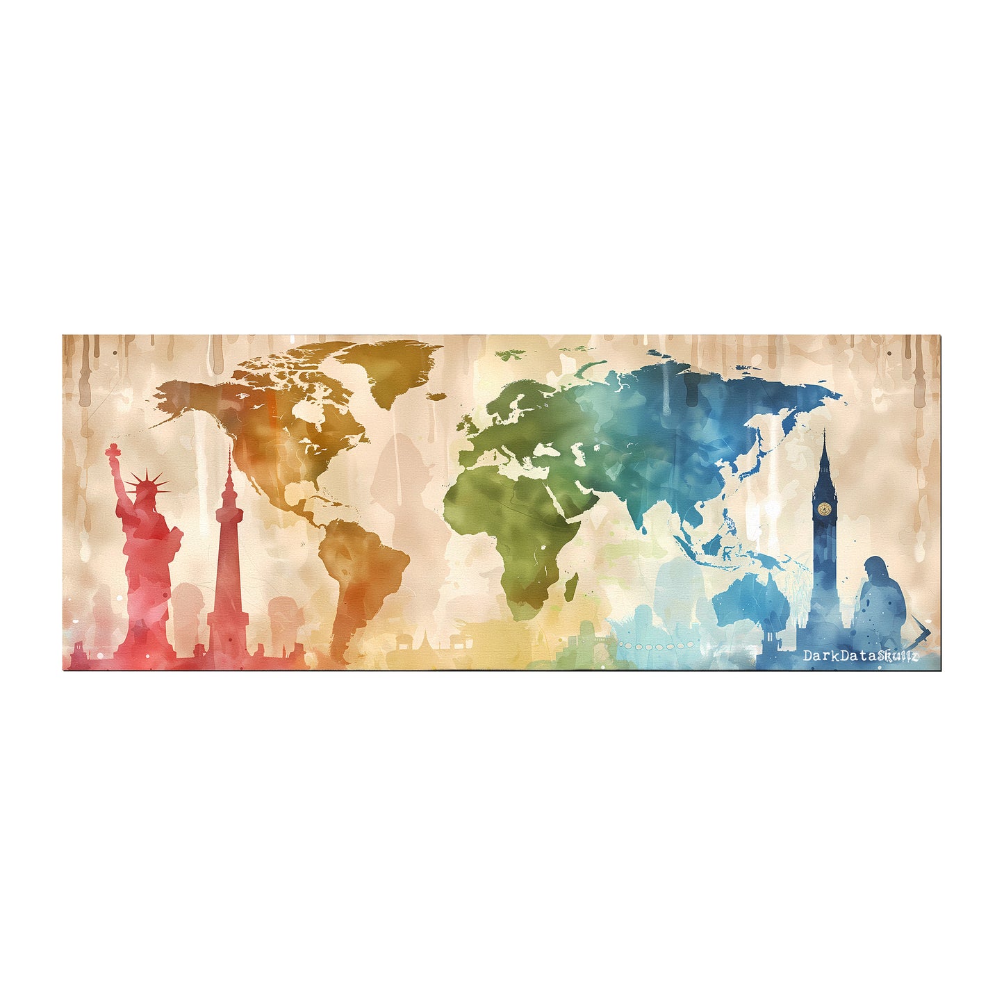 Major World Monuments by Wikus Schalkwyk Large Desk Pad