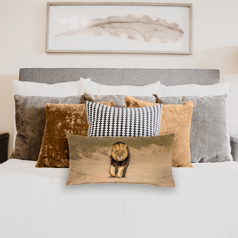 Male Lion Middle Oblong Luxury Scatter by Fanie Heymans