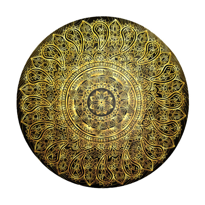 Mandala Gold Round Tablecloth