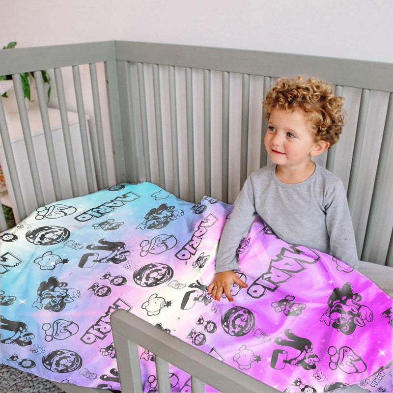 Mario Pink Blue Cot Set