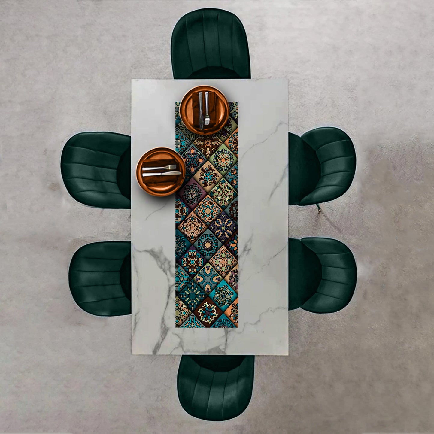 Moroccan Tiles Table Runner