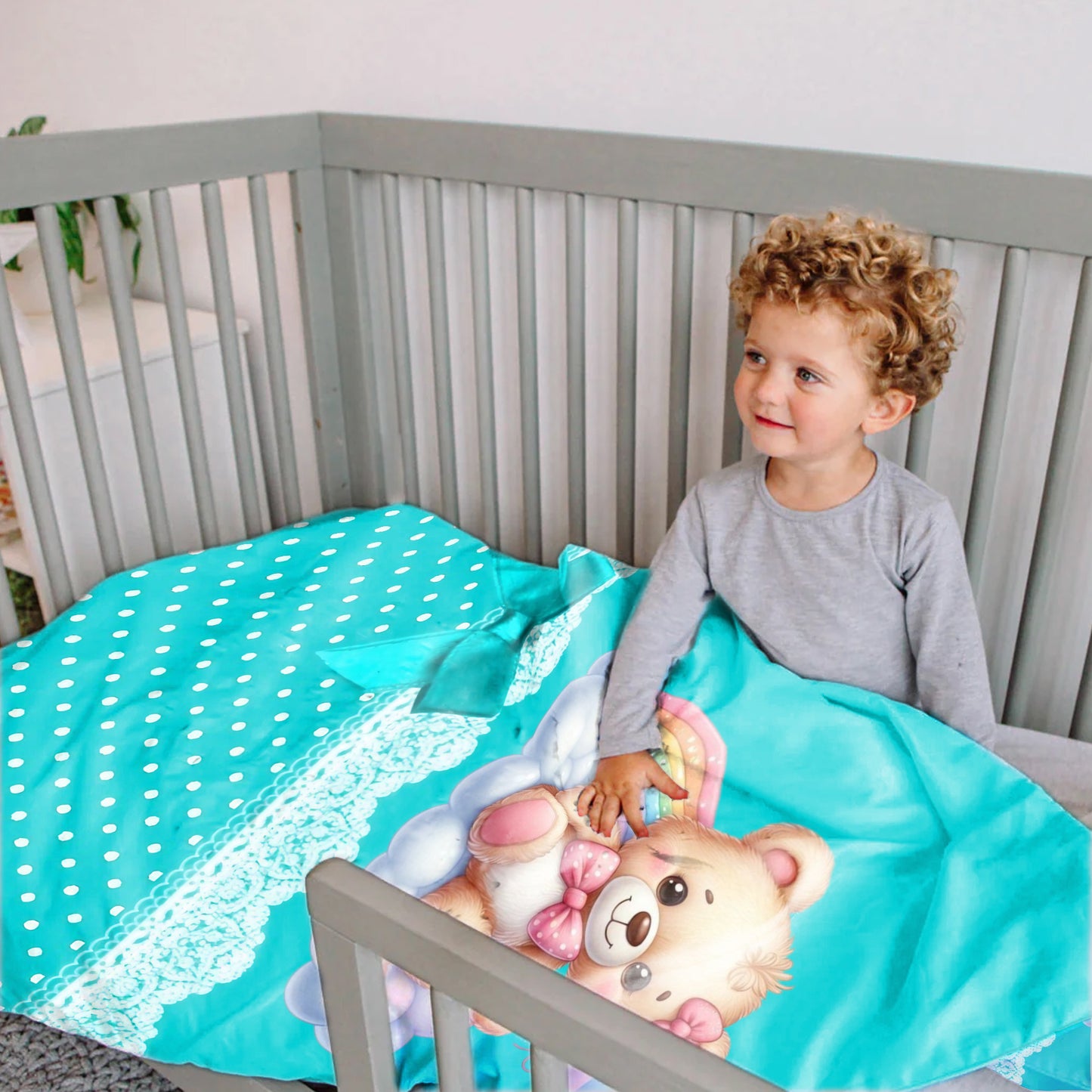 Marshmallow Bear Cot Set