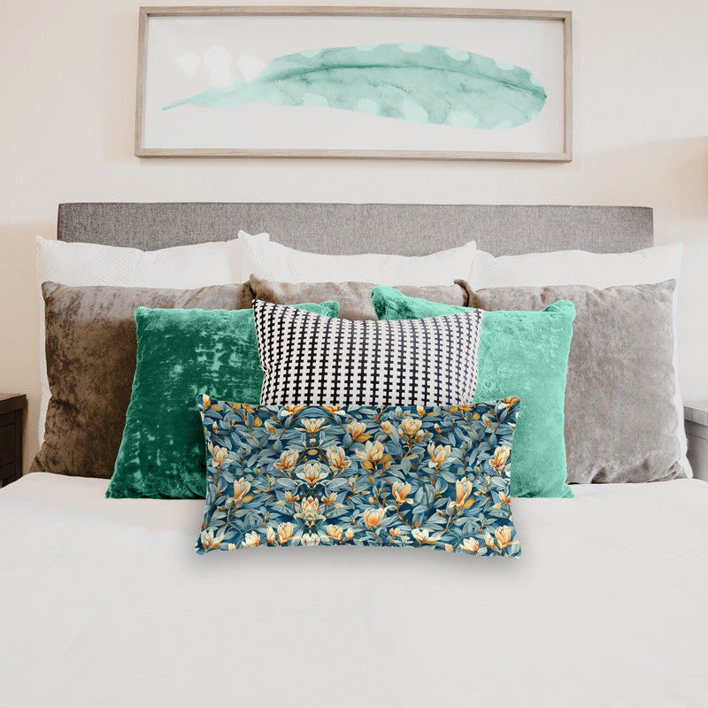 Matching Leaves Oblong Luxury Scatter